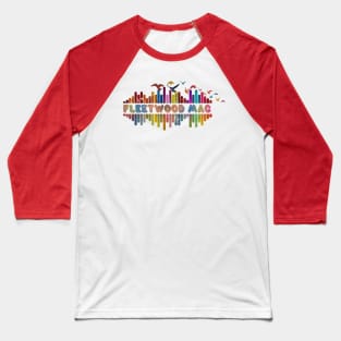 Tone Color Wave With Name-Fleetwood Mac Baseball T-Shirt